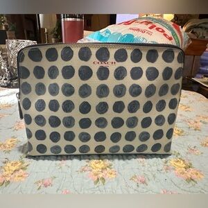 Coach Bleeker Street paint dot cosmetic bag